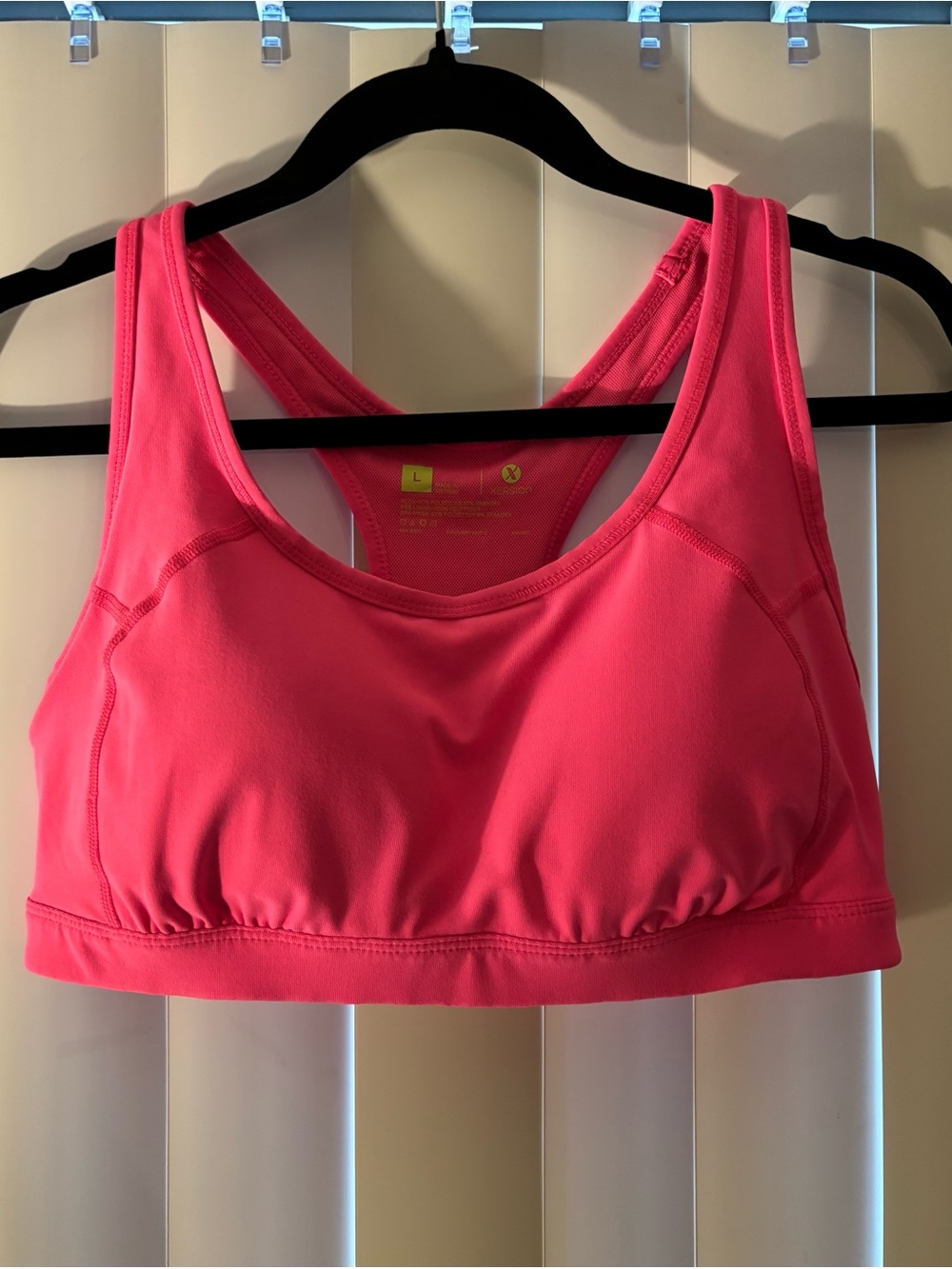 Xersion Hot Pink Women’s Sports Bra Racerback Support Size Large